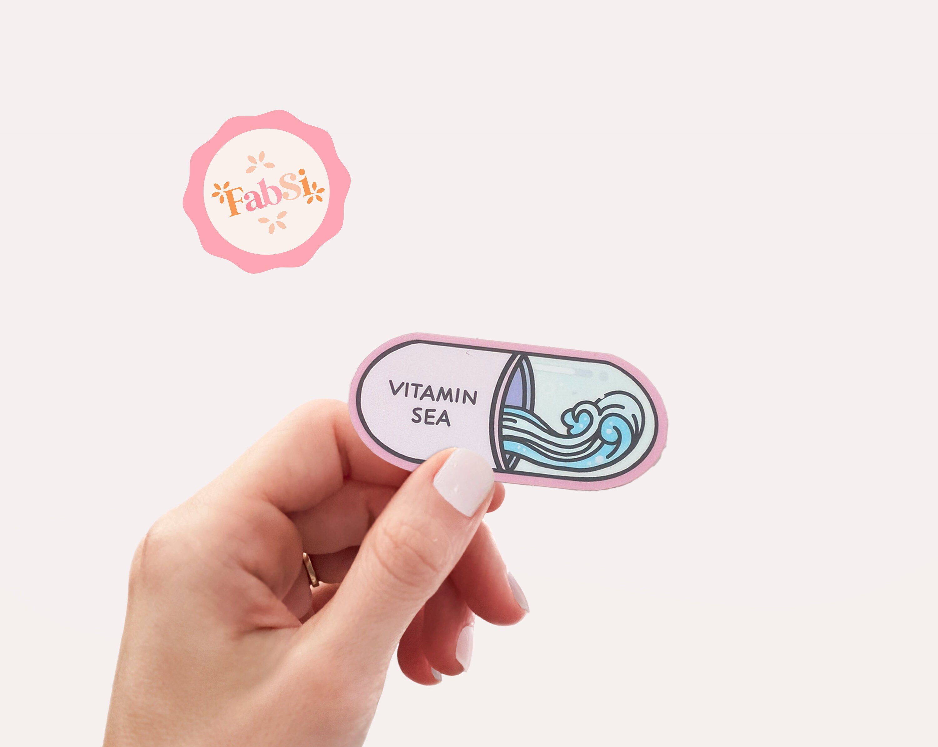 Vitamin Sea Sticker | Pill Sticker | Transparent Sticker