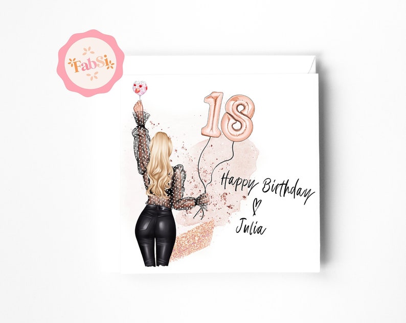 Personalisierte Geburtstagskarte / Birthday Girl, Party Girl / jedes Alter z.B. 30 Geburtstag / Klappkarte 15 x 15 cm Bild 1