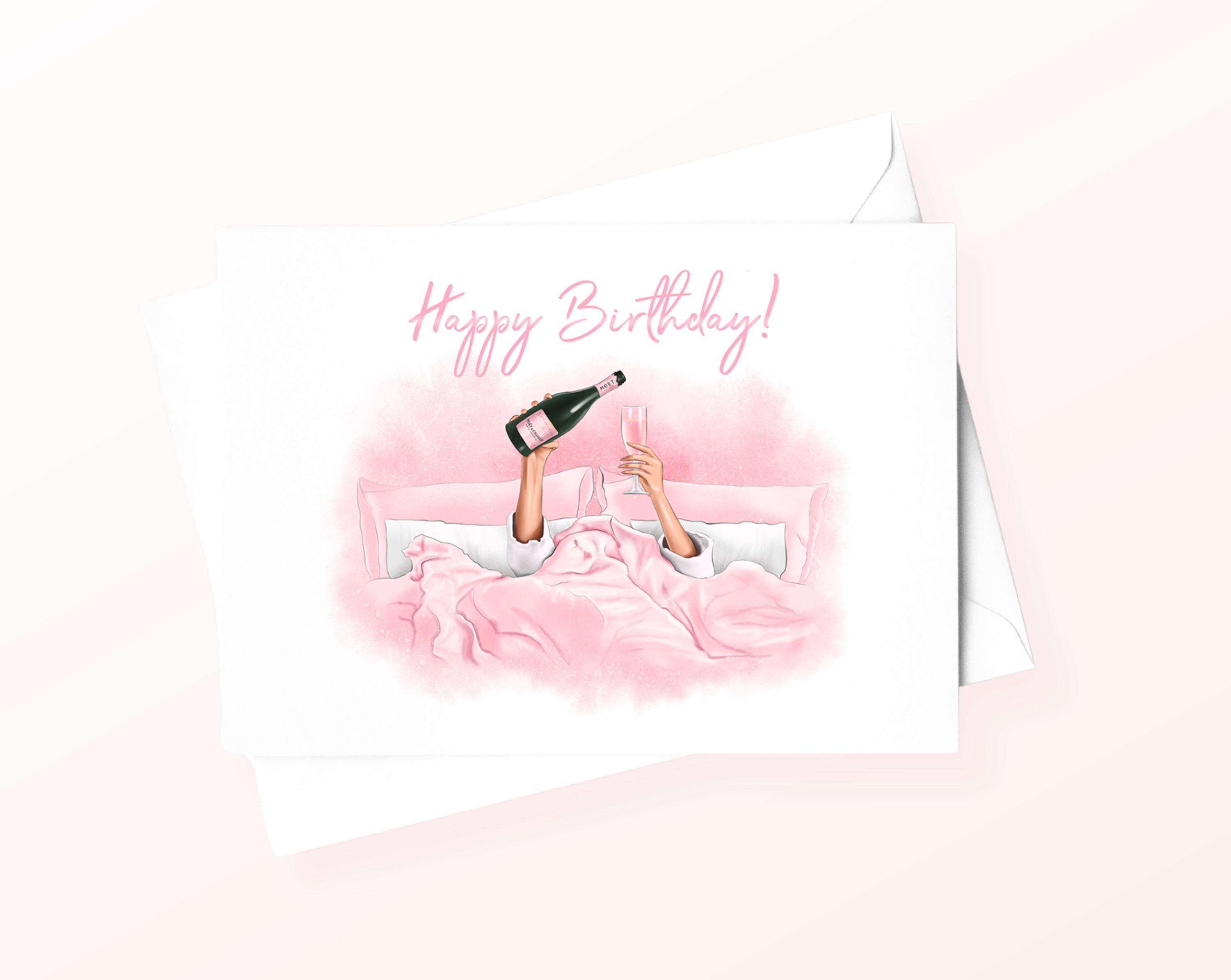 Kindred Geburtstagskarte Happy Birthday, Rosa – 159x159 Mm, Mit Umschlag, FSC-zertifiziert