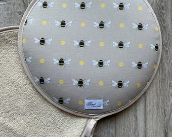Bumble Bee in Taupe Aga cover // Hob cover // Terry towelling // Kitchen accessories