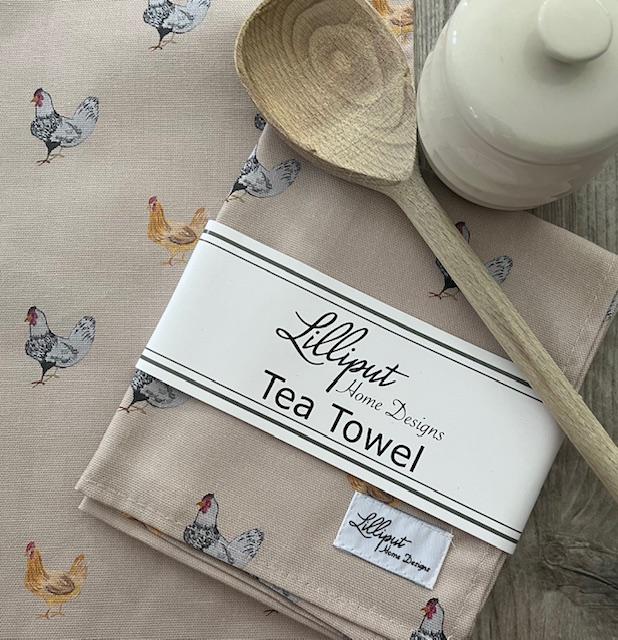 Chicken Tea towel // Dish towel // 100% cotton // Kitchen accessories