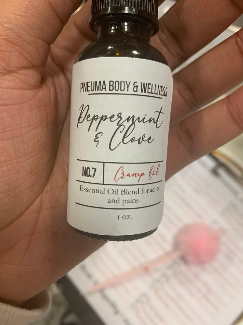 Topical Period Cramp Reliever With Peppermint and Clove /herbal Essential Oil Blend for PMS