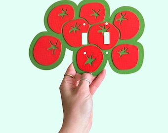 Tomato Double Light Switch Cover Plate: Fun Whimsical Hostess Gifts