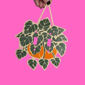Double Toggle Light Switch Cover: Hanging Plant Lightswitch Cover Plate