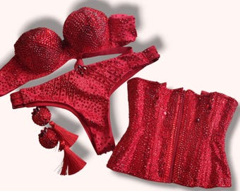 NOVITÀ! Abito completo Burlesque, corsetto Burlesque, realizzato su misura. Tessuto colorato e cristalli (1-2 colori) a scelta!