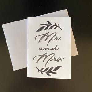 Simple Wedding Card & Envelope (3.25" x 4.50")