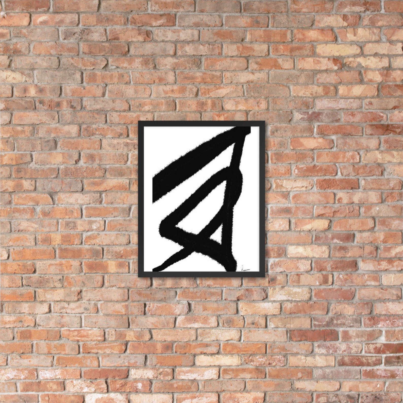 Cheap Canvas Art Abstract 16x20 Framed Abstract Line Work Etsy