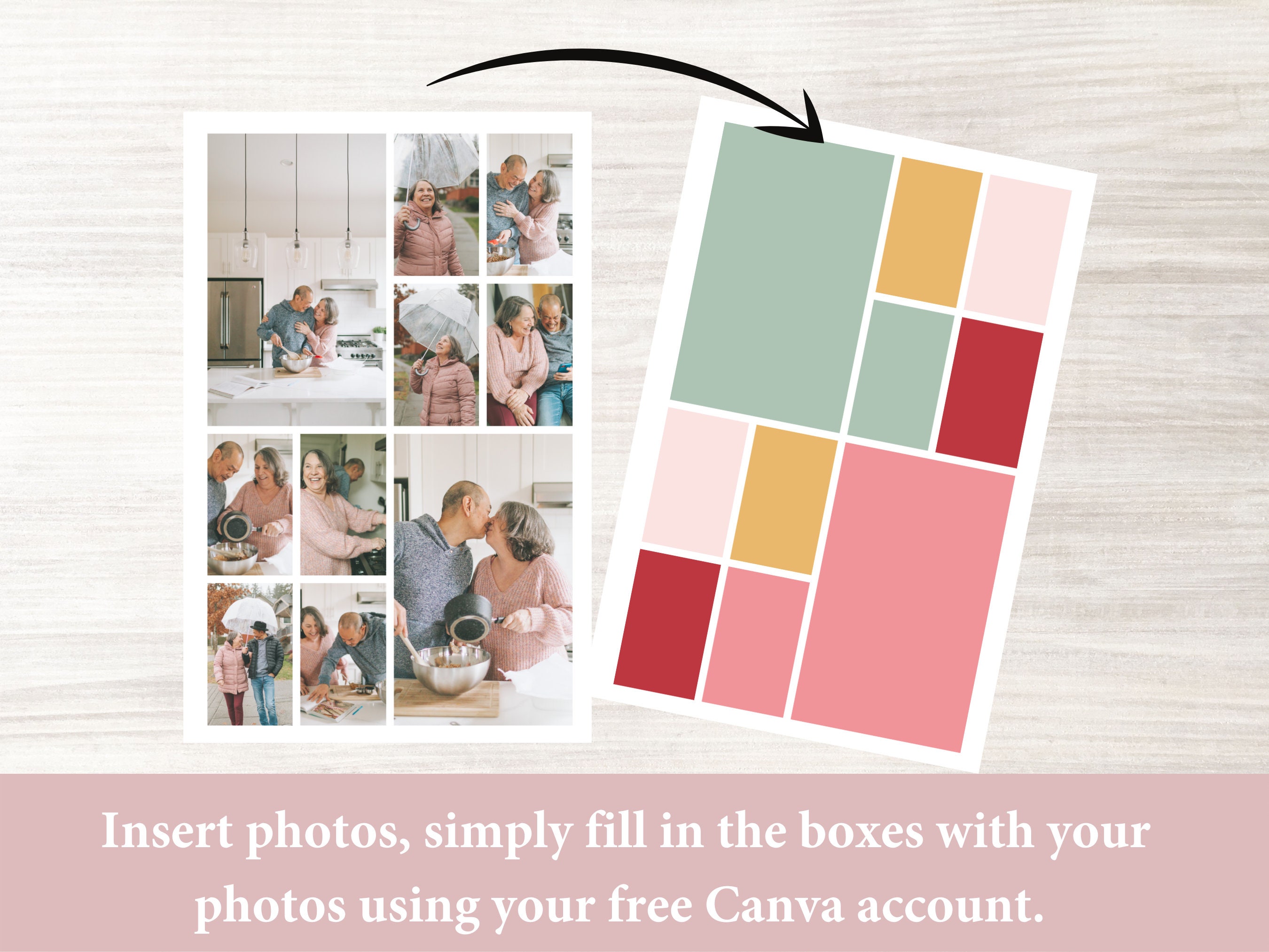 Inset Collage Photo Collage Insert for Your Funeral Program Template | Obituary ...