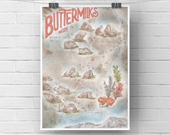 Buttermilks Main Bouldering Map