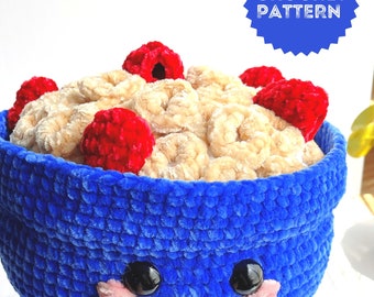 Jumbo Froot loops cereal bowl throw pillow | Amigurumi for Food Lovers | Easy Step-by-Step Crochet Pattern | Quick & Easy DIY Project