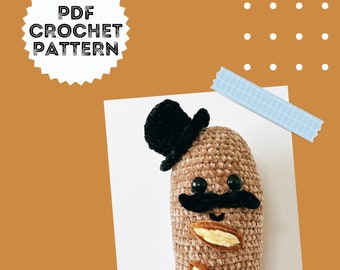 Jumbo French Baguette throw pillow | Easy to follow crochet pattern | Instant download crochet pattern | Cute and Fun Amigurumi Design
