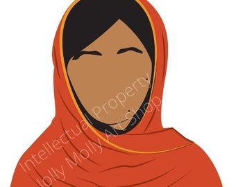 Malala Yousafzai png, Malala Yousafzai print, Malala Yousafzai Powerful Woman