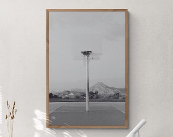 Basketball Hoop Wall Print, Teen Boy Gift, Teen Room Decor, Basketballer Gift, Basketball Wall Decor, Basketball Hoop Print