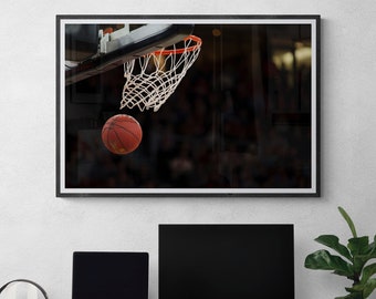 NBA Wall Art, Basketball Wall Decor, Teen Room Decor, Above Bed Decor, Teen Boy Gifts, Instant Download