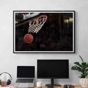 NBA Wall Art, Basketball Wall Decor, Teen Room Decor, Above Bed Decor, Teen Boy Gifts, Instant Download