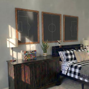 3 Piece Football Wall Art | Teen Boy Room Decor | Teenage Boy Gifts | Digital Download image 4