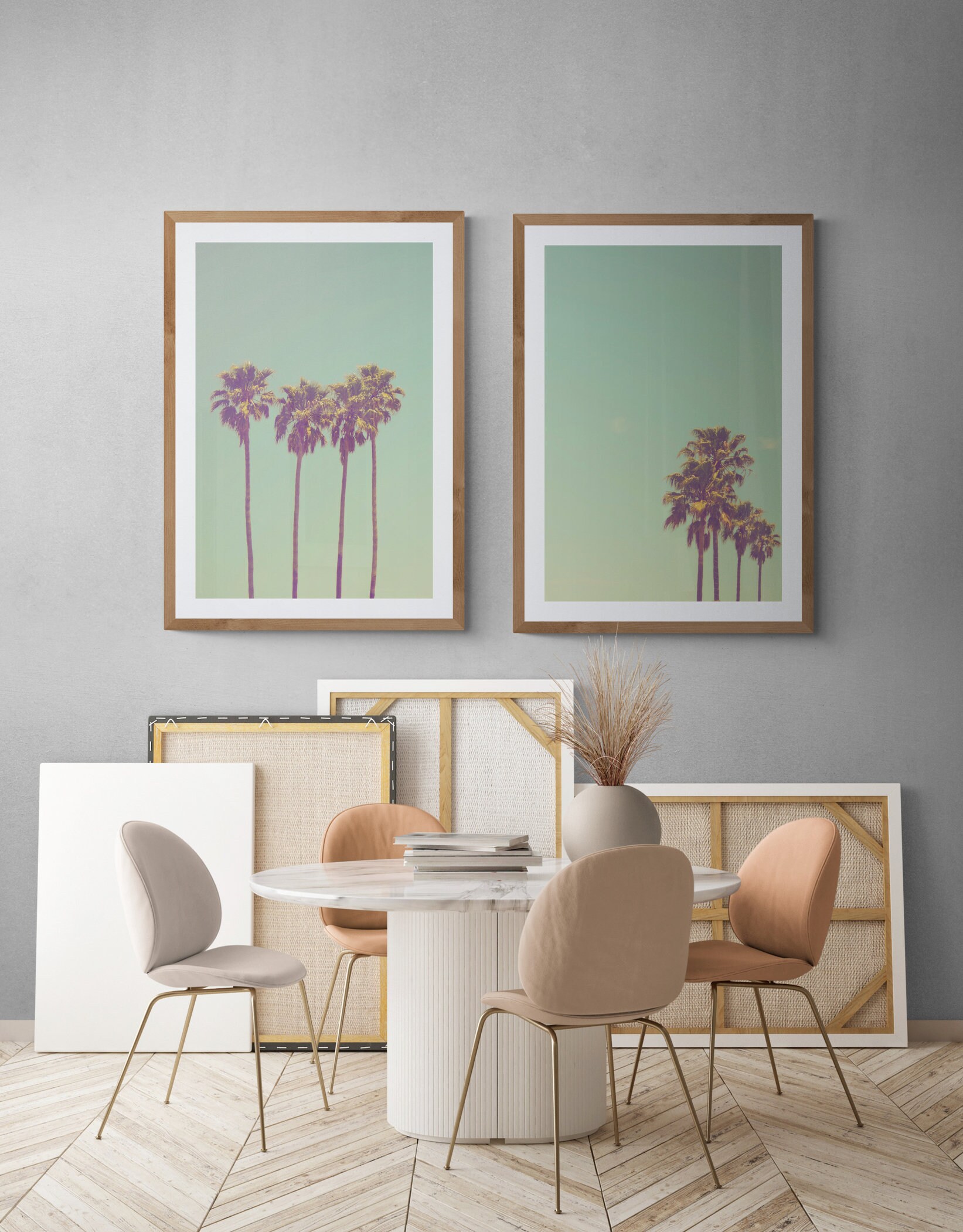 Palmen 2er Set Palmen Wandkunst Tropische Wandkunst | Etsy