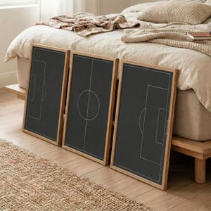 3 Piece Football Wall Art | Teen Boy Room Decor | Teenage Boy Gifts | Digital Download image 5