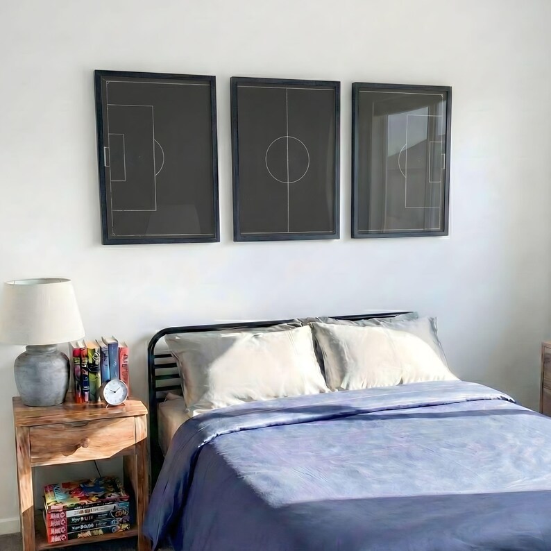 3 Piece Football Wall Art | Teen Boy Room Decor | Teenage Boy Gifts | Digital Download image 3