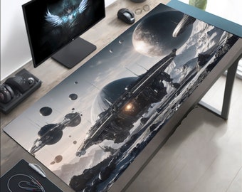 Large Space Oddysey Desk Mat | Teenage Gaming Mouse Pad | High Quality XL Mousepad | Large Gaming Desk Mat for Teens | Gaming Desk Decor