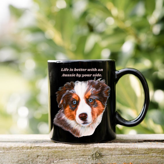 Australian shepherd top coffee mug