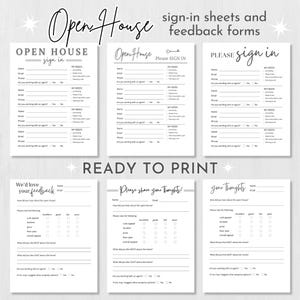 Real Estate Agent Open House Sign In Sheet Real Estate Marketing Realtor Open House Real Estate Flyer Realtor Form Realtor Instant Download