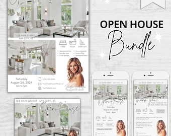 Realtor Open House Marketing Templates: Lead Generator Canva Bundle (Digital Download)