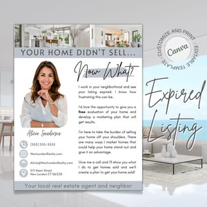 Listagem expirada do Canva Carta FSBO Listagem expirada Imóveis Marketing imobiliário Modelos do Canva para impressão Folheto de agricultura Olá vizinho