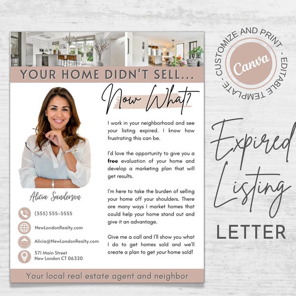 Expired Listing FSBO Letter Expired Listing Real Estate Real Estate Marketing Canva Templates Printable Hello Neighbor Farming Flyer