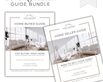 Real Estate Marketing Bundle: Home Buyer & Seller Guide - Canva Template (Digital Download)