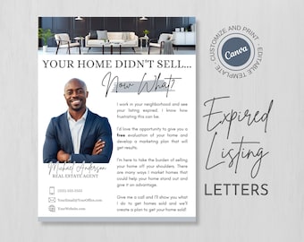 Real Estate Expired Listing Letter Template: Hello Neighbor Flyer (Canva Editable)