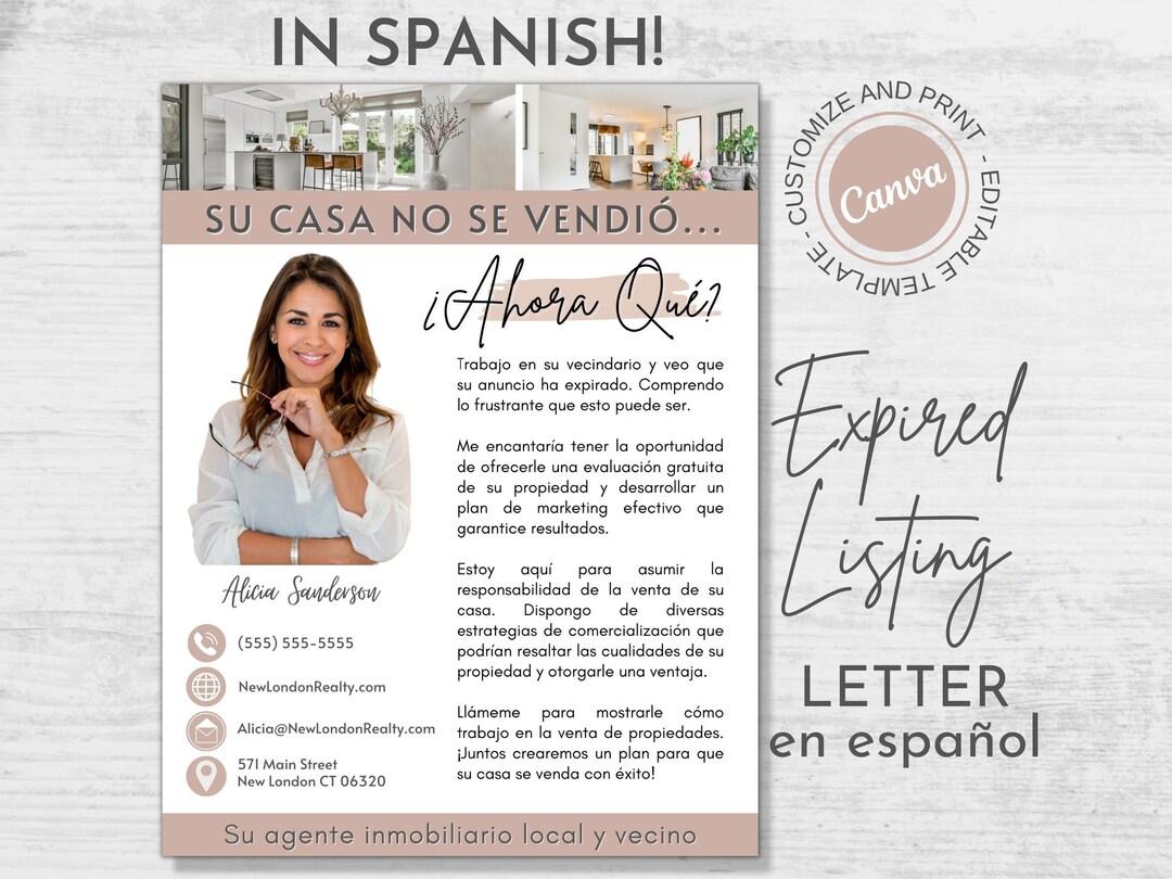 Spanish Expired Listing FSBO Letter Expired Listing Real Estate