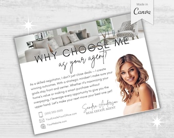 Real Estate Introduction Postcard for Realtor Marketing and Farming Canva Template