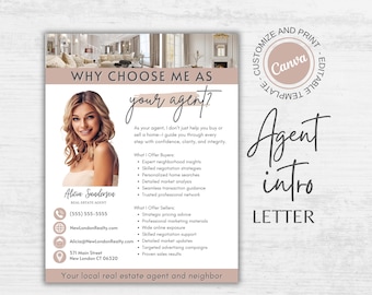 Real Estate Template Marketing Canva | Printable Hello Neighbor Farming Flyer