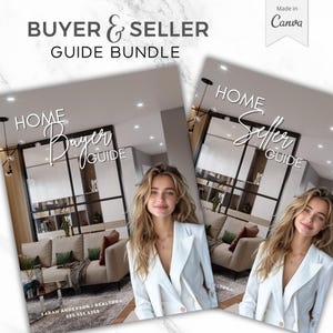 Real Estate Buyer and Seller Guide Bundle for Real Estate Agent Marketing Listing Presentation Editable Canva Template for Realtor Marketing