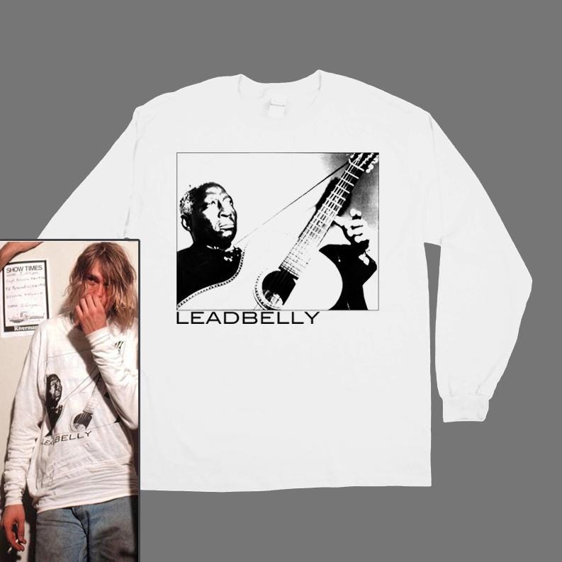 Leadbelly Longsleeve T-shirt (worn by Kurt Cobain) - Etsy
