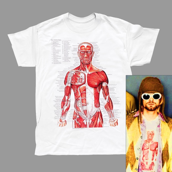 Anatomical Chart T-shirt (worn by Kurt Cobain) - Etsy