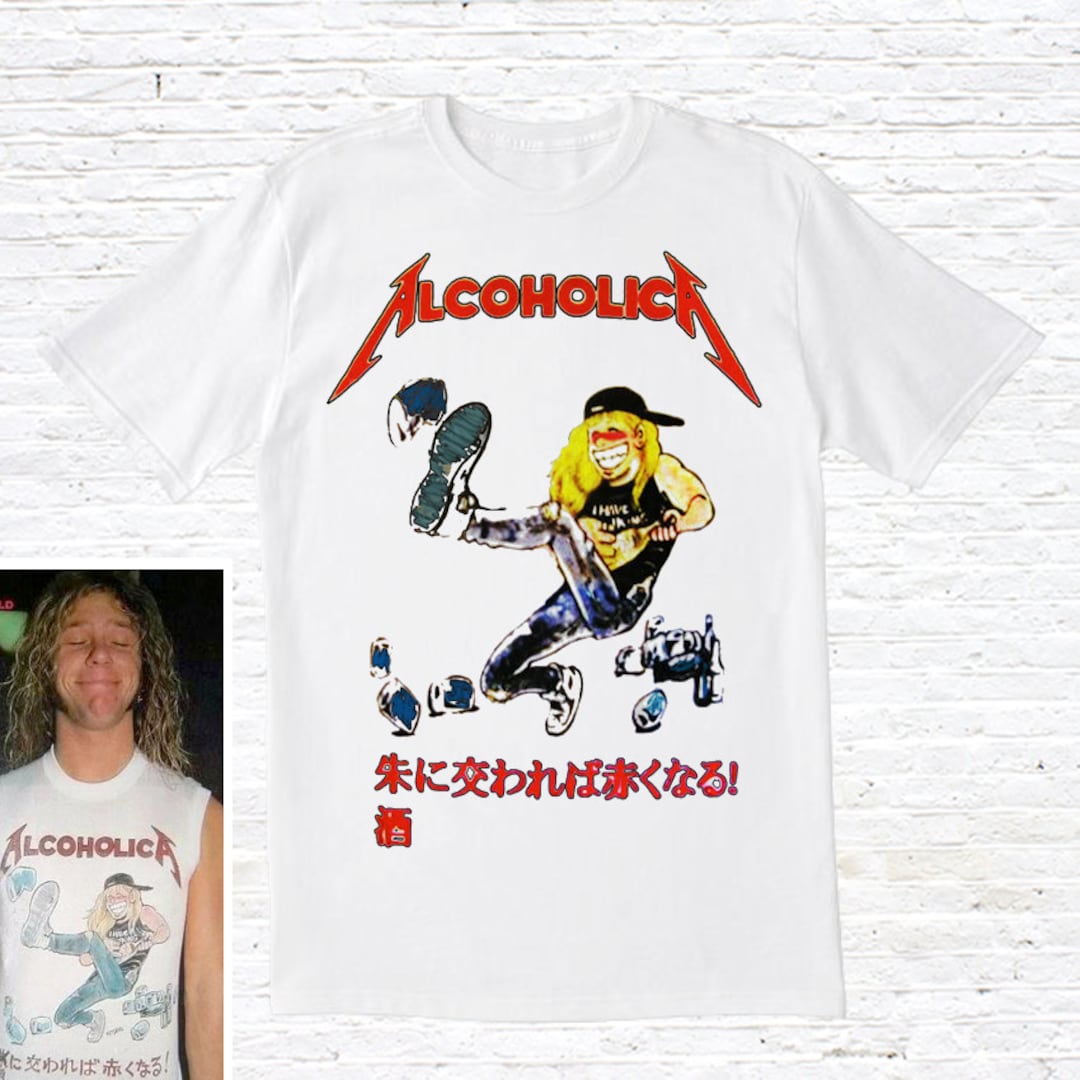 Alcoholica T-shirt (worn by James Hetfield) - Etsy