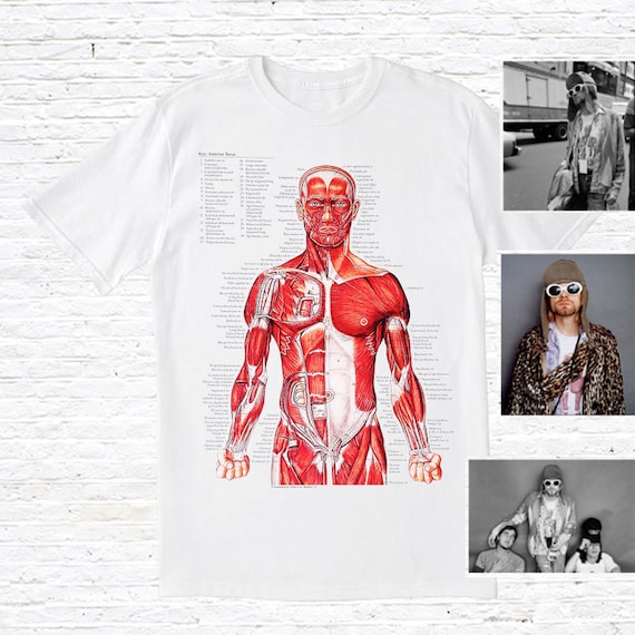 tandlæge skibsbygning Forstyrre Anatomical Chart T-shirt worn by Kurt Cobain - Etsy