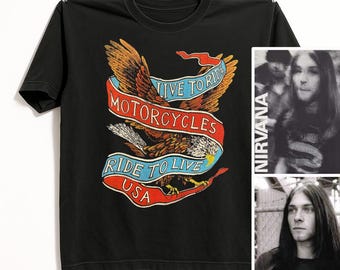 Live to Ride T-shirt (worn by Kurt Cobain) - Etsy