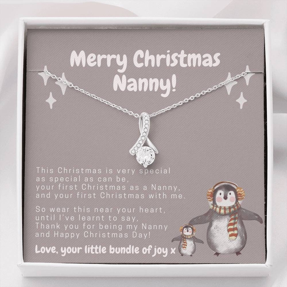 First Christmas as a Nanny Christmas Gift From Baby Necklace | Etsy UK