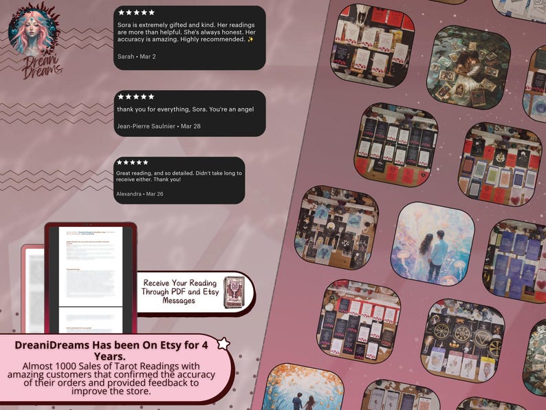 Do They Miss Me Reading - Ex Lover | In Separation | Looking for guidance | Closure | Reconciliation | Advice | Quick Reading | Soulmate
Love Reading for separation with audio available, reading with 46 to 70 cards with direct message, advice from higher self and guides, tools for cleansing and self-affirmations. 
Made in 24 to 72 Hours.