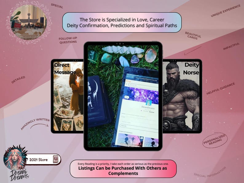 Do They Miss Me Reading - Ex Lover | In Separation | Looking for guidance | Closure | Reconciliation | Advice | Quick Reading | Soulmate
Love Reading for separation with audio available, reading with 46 to 70 cards with direct message, advice from higher self and guides, tools for cleansing and self-affirmations. 
Made in 24 to 72 Hours.