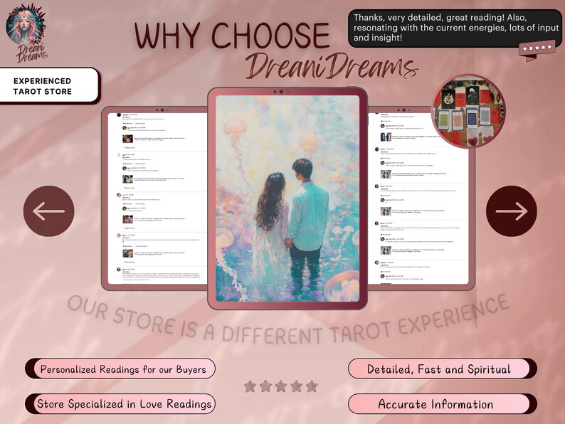 Do They Miss Me Reading - Ex Lover | In Separation | Looking for guidance | Closure | Reconciliation | Advice | Quick Reading | Soulmate
Love Reading for separation with audio available, reading with 46 to 70 cards with direct message, advice from higher self and guides, tools for cleansing and self-affirmations. 
Made in 24 to 72 Hours.