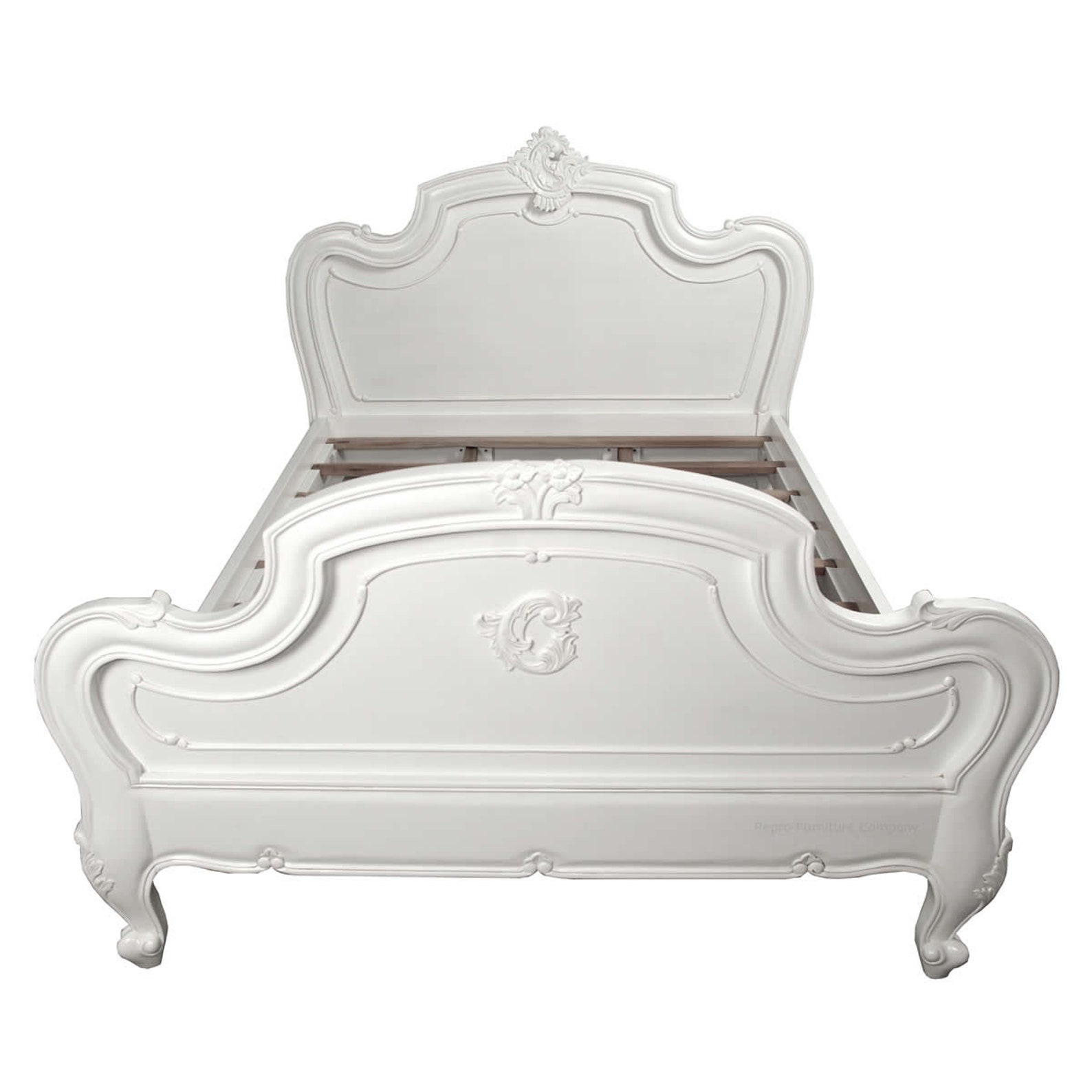 Caved Louis French White King Size Bed - Etsy