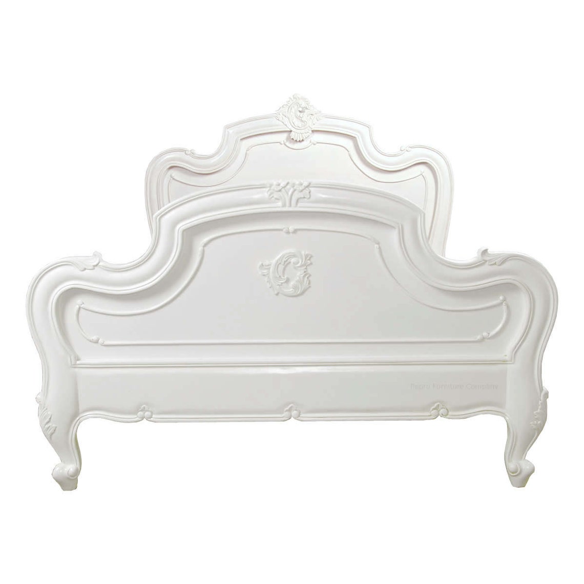 Caved Louis French White King Size Bed - Etsy