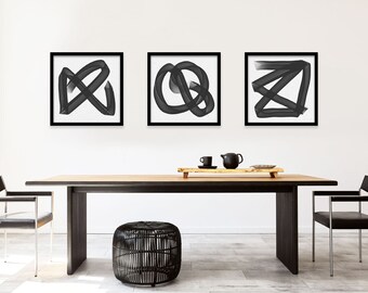 Printable Wall Art Set, Set Of 3 Abstract, Home Decor, Downloadable Abstract Wall Art, Instant Download, Printable Modern Art, Contemporary