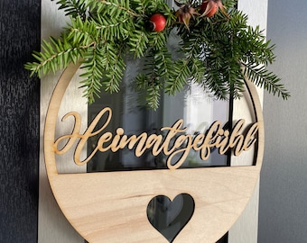 Decoration door wreath "Sense of home" 24 cm | Free Shipping