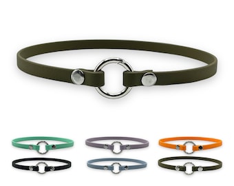 Branded collar "Classic" made of BioThane® for dog or control tags | thin & light