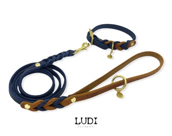 collar and leash | incl. personalization name + mobile phone number | "Side-by-Side" set